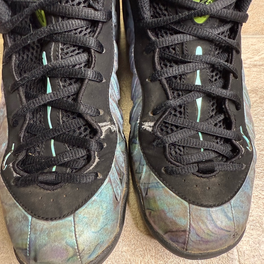 Nike Air Foamposite One Abalone GS Shoe Size 6Y Green AO8037-009 Preowned - Picture 8 of 8